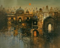 A. Q. Arif, 24 x 30 Inch, Oil on Canvas, Cityscape Painting, AC-AQ-452